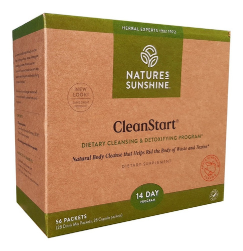 Natures Sunshine Clean Start apple 56 Packets