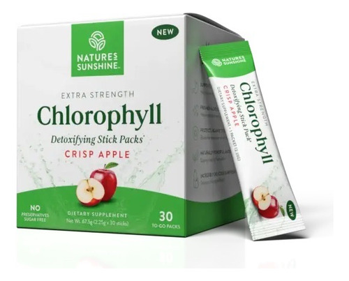 Natures Sunshine Extra strength Chlorophyll Crisp Apple 30p