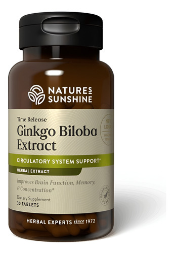 [NSUN-21-GBIL-30T] Natures Sunshine Ginkgo Biloba Extract 30tabs