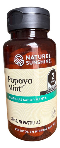 Natures Sunshine Mx Papaya Mint 70tabs