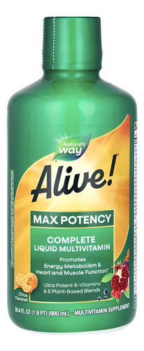 Natures Way Alive Max potency liquid multivitamin 900ml
