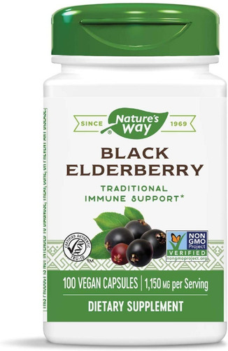 [NWAY-21-BLEL-100] Natures Way Black Elderberry 100caps