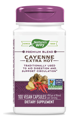 [NWAY21CAYH100] Natures Way Cayenne Extra Hot 100caps