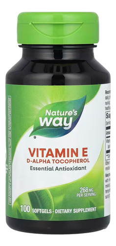 Natures Way Vitamina E D-alpha Tocopherol 100softg