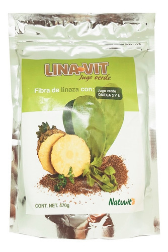 Natuvit Linavit Jugo Verde Con Fibra De Linaza Y Omega 470g