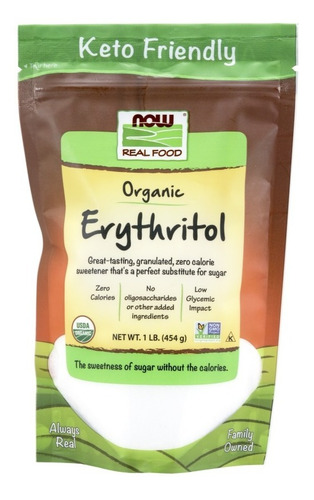 Now Food organic Erythritol 454g