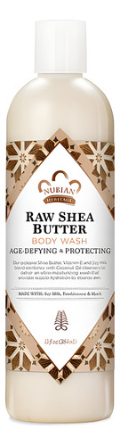 [NUHEBODRAW384] Nubian Heritage Body wash raw shea butter 384ml