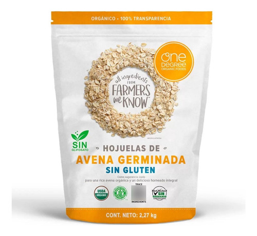 One Degree Hojuelas de Avena Germinada orgánica 2.27kg