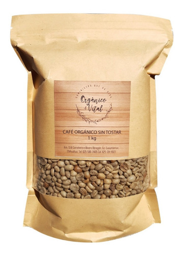 Orgánico Y Vital Cafe Organico Sin Tostar 500g