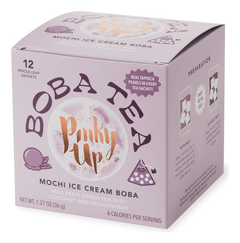 Pinky Up Bobatea Mochi ice cream boba 36g