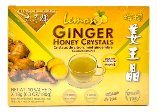 [POPLGHC10] Prince of Peace Lemon ginger honey crystals 10sach