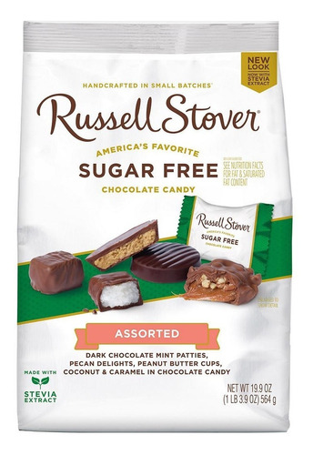 Russell Stover Chocolate Sin Azucar 564g