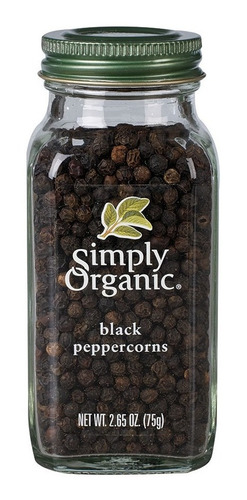 Simply Organic whole Black pepper 75g