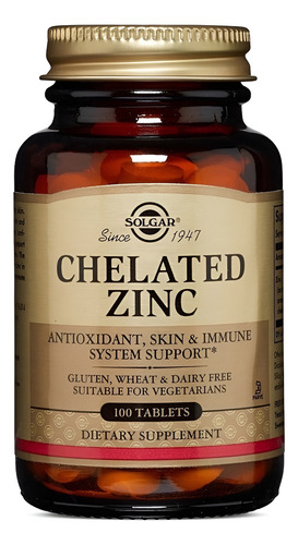 [GARCHZQ100] Solgar Chelated Zinc 100tabs