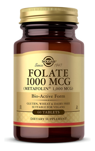 Solgar Folate Metafolin 1000mcg 60tabs