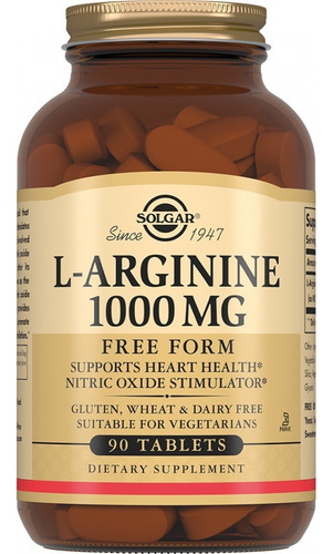 [GARLNE90] Solgar L-arginine 1000mg 90tabs
