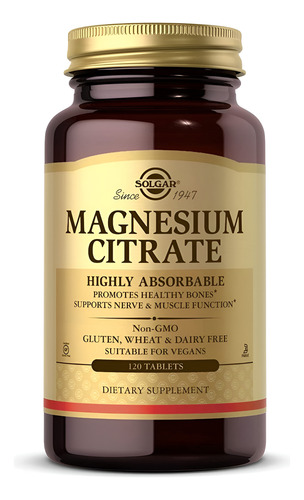 [SGAR-21-MACI-120T] Solgar Magnesium Citrate 120tab