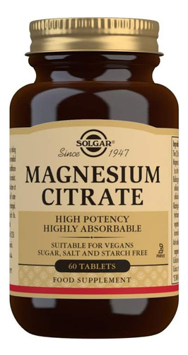 Solgar Magnesium citrate 60tabs