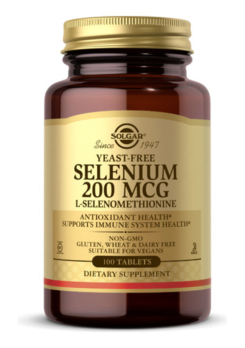 Solgar Selenium 200mcg  L-Selenomethionine 100tabs