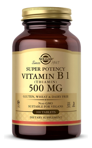 [GARB1100] Solgar Super Potency Vitamin B1 500mg 100tab