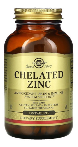 Solgar chelated Zinc 250tabs