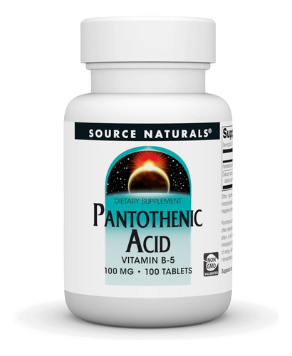 [SONAPANB5100] Source Naturals Pantothenic acid B5 100tabs