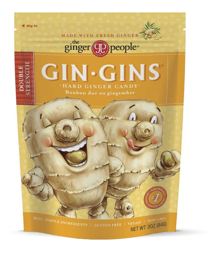 [THGIPECGGLG] The Ginger People Chews Gin Gins Lemon Ginger
