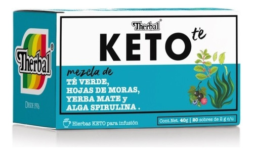 [THER-22-KETO-20-F] Therbal Te Keto Mezcla De Hierbas  20sobres