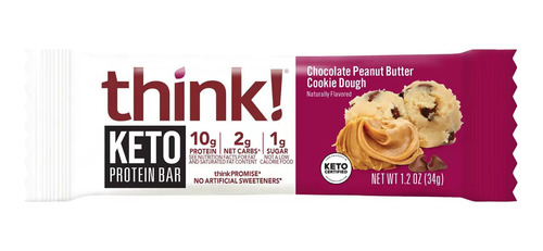[THKECHPBCD34] Think Keto Protein Bar Cookie dough 34g