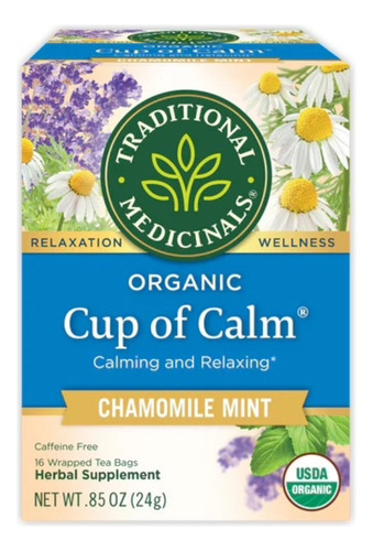 [TRAMECOCCM16] Traditional Medicinals Cup Of Calm Chamomile Mint 16bags