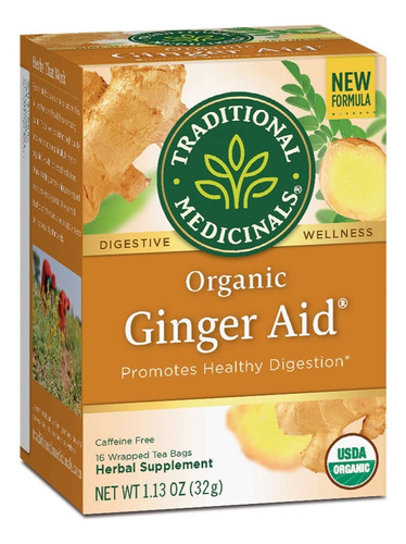 [TRAME-22-AGEN-16S] Traditional Medicinals Ginger Aid Ginger & Lemon Myrtle 16bags