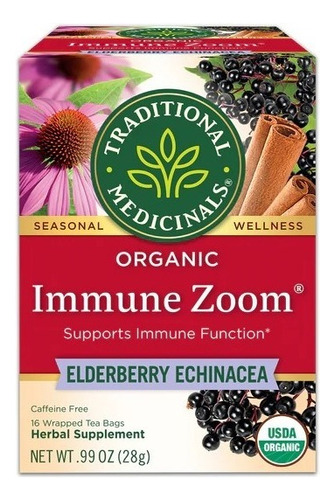 Traditional Medicinals Immune Zoom elderberry 16bags