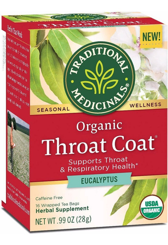 [TRAME-22-TCEU-16S] Traditional Medicinals Throat Coat Eucalyptus 16bags