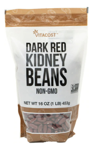 [VITDREDKB453] Vitacost Dark red kidney beans 453g