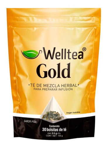 [NUTR-22-WG-30] Welltea Gold Mezcla Herbal 30bolsitas