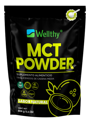 Wellthy Aceite Coco MCT polvo 504g