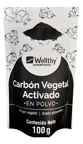 Wellthy Carbon Activado En Polvo 100g