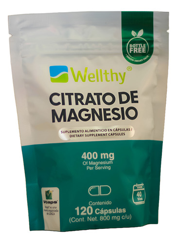 [WELLCITMAG120] Wellthy Citrato de magnesio 120caps