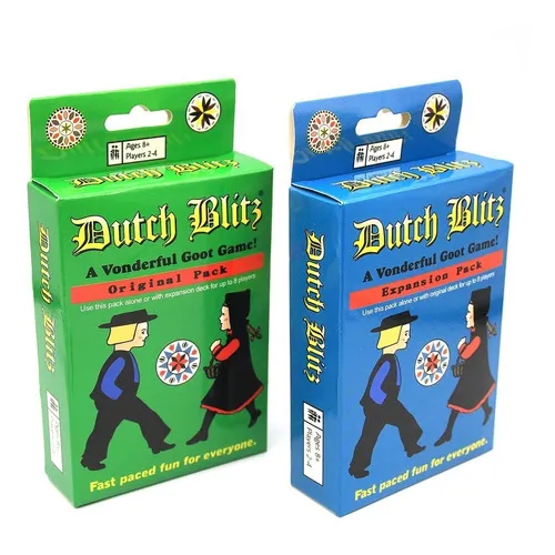 [BLITZPACK] Dutch Blitz Y Expansión Juego De Cartas De Mesa 8 Jugadores