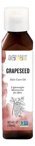 [AURA13GRPESED1] Aura Cacia Grapeseed Aceite De Semilla Uva 118ml - Neutro Pote