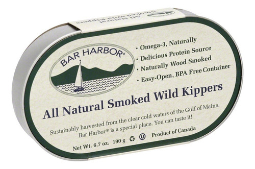 [BAHANSMWK190] Bar Harbor Natural smoked wild Kippers 190g