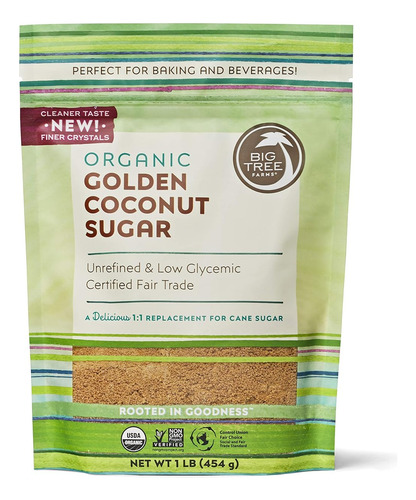 [BTFGCOCS454] Big Tree Farms Organic golden Coconut sugar 454g