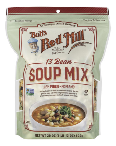 [BRM13BESOM822] Bobs Red Mill 13 Bean Soup mix 822g