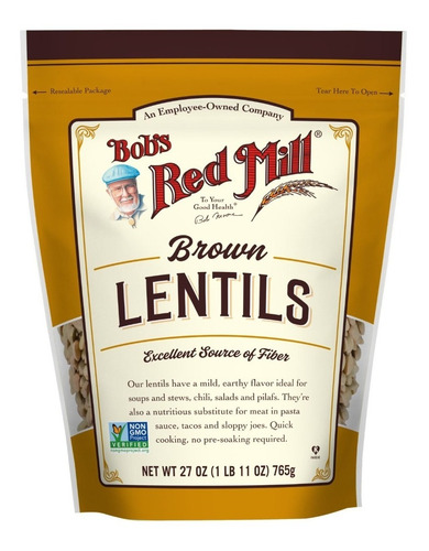 [BRMBWLTS765] Bobs Red Mill Brown Lentils 765g