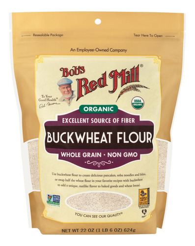 [BRMBUCKWHF624] Bobs Red Mill Buckwheat flour 624g