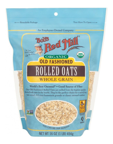 [BRMORGOT454] Bobs Red Mill Organic Old fashioned rolled oats 16oz