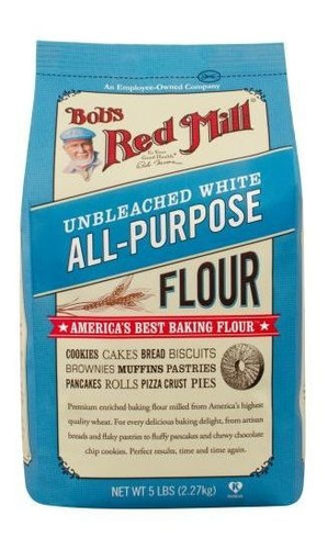 [BRM-12-UWAPF-2270] Bobs Red Mill Unbleached White All Purpose Flour 2.27kg