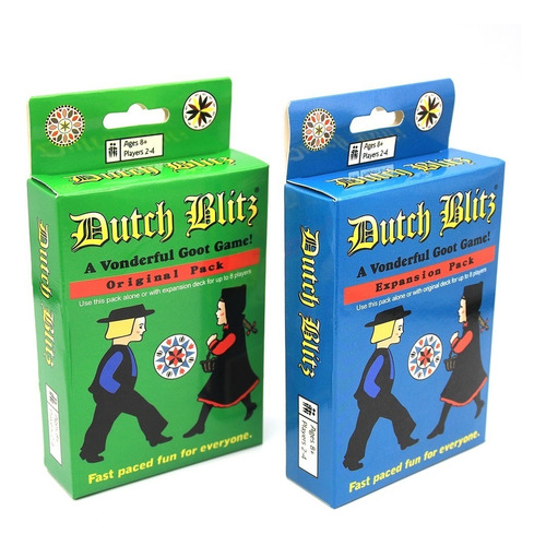[BLITZPACK] Dutch Blitz Y Expansión Juego De Cartas De Mesa 8 Jugadores