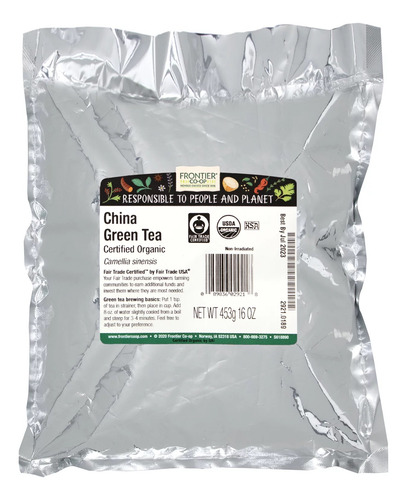 [FROCOCHGRTEA453] Frontier Co-op Organic China Green Tea 453g