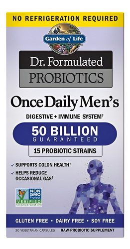 [GOL-21-PODM-30C] Garden Of Life Probiotics Once Daily Mens 50b 30caps